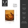 thumbnail image 4 of Viski Admiral Rocks Glasses for Whiskey, Margarita, 11.5 oz Set of 2, Amber, 4 of 9