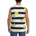 thumbnail image 4 of Uemuo Lemon Pattern Men's Sleeveless T-Shirt,Muscle Athletic Tank Top, Moisture-wicking Quick-dry Breathable Classic Tee Top for Gym Run Outdoor Sports-Medium, 4 of 8