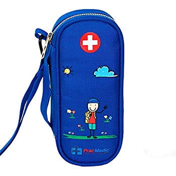 PracMedic EPIPEN Carrying Case for Kids- Holds 2 Epi Pens or Auvi-Q, Asthma Inhaler, Generic Benadryl Small, Nasal Spray, Eye Drops, Medicine, Vials, Syringes, Ice Pack- Sold Empty (Best Way To Hold A Pen)