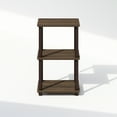 thumbnail image 4 of Furinno Turn-N-Tube 2-Tier End Table, Side Table, Walnut/Brown, 4 of 6