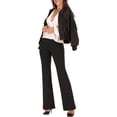 thumbnail image 3 of Txlixc Pantalones de yoga de color sólido para mujer, pantalones acampanados largos ajustados de cintura alta elástica para primavera otoño, ropa de mujer Txlixc  Estilo de ocio, 3 of 9