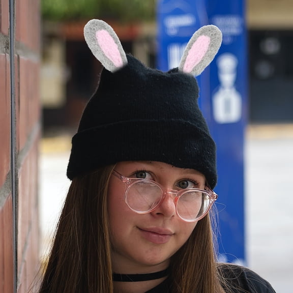 Tineasur Bunny Ears Headband Women Rabbit Ear Shape Assorted Color 3 Pairs