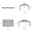 thumbnail image 4 of PURPLE LEAF 10' X 14' Outdoor Hardtop Gazebo for Patio Galvanized Steel Double Roof Permanent Canopy Teak Finish Coated Aluminum Frame Pavilion Gazebo with Light, 4 of 9