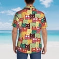 thumbnail image 5 of Haiem Cute Cartoon Cat Printed Hawaiian Shirt for Men - Men’s Casual Beach Summer Shirts - Stretch Fabric with Modern Fit-Small, 5 of 7