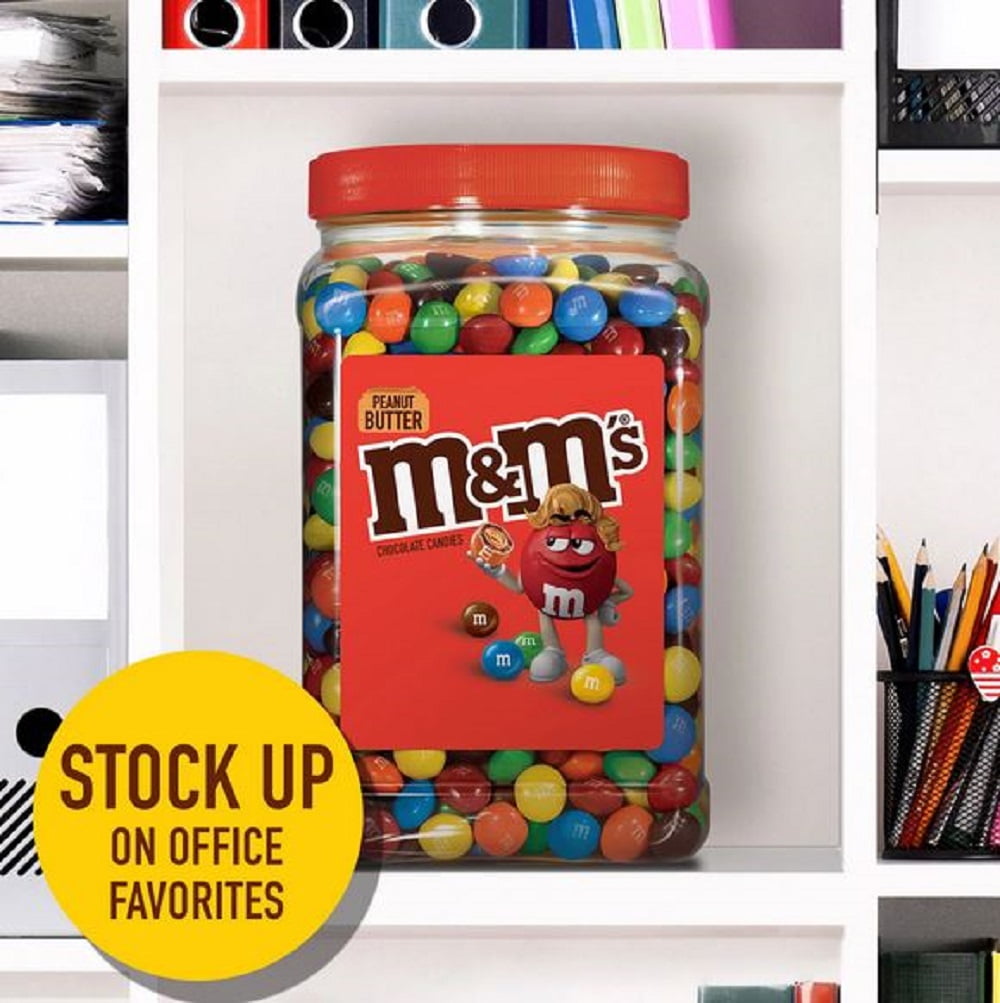 M&M'S Peanut Butter Chocolate Bulk Candy Jar (55 oz.)