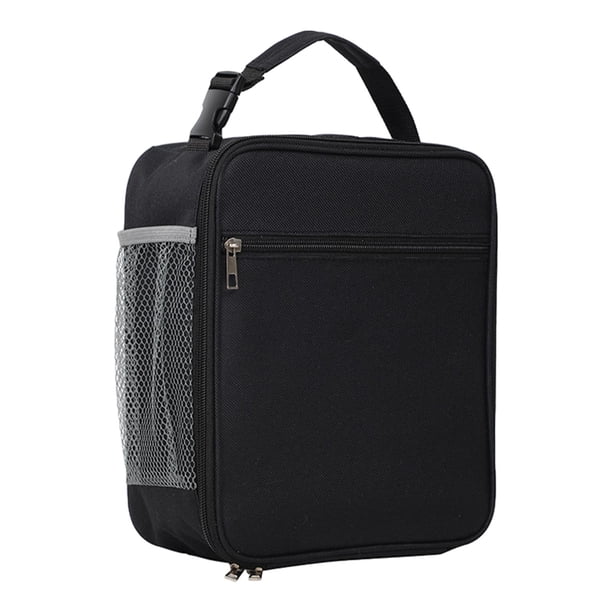 Bolsa de picnic térmica y duradera, resistente al agua, con aislamiento, bolsas de almacenamiento para alimentos para trabajar, playa, escuela, viajes Negro mayimx Bolsas de almuerzo aisladas
