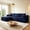 Blue, variant on Modular combination sofa, modern oversized L-shaped boneless cloud sofa, living room sofa, no assembly required, Blue cotton velvet (Left‑Facing Chaise Lounge)
