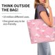 thumbnail image 2 of Disketp Pink Flamingos and Flowers Bolsa Tote Estampada para Mujer, Bolso de Hombro y de Mano para Compras y Viajes, 2 of 8