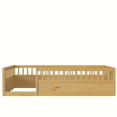 thumbnail image 5 of DreamBuck Twin Floor Bed with High Fence, Wood Montessori Bed for Girls, Boys, Montessori Floor Bed, Twin Floor Bed without Slats, Floor Bed Frame for Bedroom, Playroom, Easy Assembly, 5 of 9