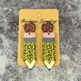 thumbnail image 6 of Leopard Print and Pencil Teacher Day Earrings Women Student School Jewelry, 6 of 8
