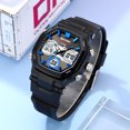 thumbnail image 4 of SKMEI Digital Watch for Men and Women Dual Display Sport Wristwatch with LED Backlight, Stopwatch, Alarm and 3 Time Display Modes, 4 of 5
