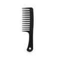thumbnail image 1 of Peine de dientes anchos ZHAOCHENG para cabello rizado largo mojado desenredante negro, 1 of 5