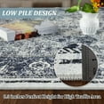 thumbnail image 5 of Vintage Area Rug 4x6 Soft Washable Oriental Traditional Distressed Rugs Non Slip Low Pile Indoor Floor Carpet for Home Office Blue, 5 of 6