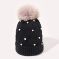 thumbnail image 1 of Gorro de punto de lana de moda para mujer para otoño e invierno, gorro frío y cálido, gorro de viaje de cara fina y gruesa, 1 of 6