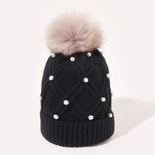 Gorro de punto de lana de moda para mujer para otoño e invierno, gorro frío y cálido, gorro de viaje de cara fina y gruesa
