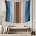 thumbnail image 5 of Blue Brown Small Tapestry for Bedroom Wall Hanging Tapestry,Farmhouse Wood Grain Vintage Vertical Striped Ceiling Backdrop Tapestries Poster Blanket Wall Decor for Teens Room Living Room 23" x 28", 5 of 8