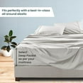 thumbnail image 4 of Olympic Queen Size Sheet Set, 600 Thread Count Pima Cotton Bed Sheet Set, 100% Soft & Durable, Available in 26-30 Inch Mattresses, Soft & Durable Bedding Olympic-Queen Size (Solid, Silver Gray), 4 of 5