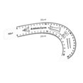 thumbnail image 2 of Sewing French Curve Ruler Fashion Design sewing rulers Pattern Making Armhole Curve, 2 of 9
