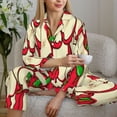 thumbnail image 6 of Naloa red Fruit Pajamas for Women Set, Womens Pajama Sets, Lounge Sets for Women, 2pjs for Women-X-Large, 6 of 7