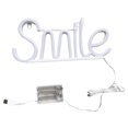 thumbnail image 2 of COOLL - Lámpara de mesa LED con forma de sonrisa, luz de neón LED, creativa, funciona con USB y pilas, antideslumbrante, para fiestas navideñas, 2 of 5