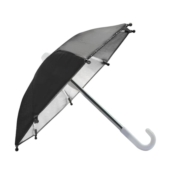 Sombrilla decorativa para teléfono, parasol universal antirreflejos para exteriores. Negro