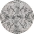 thumbnail image 1 of Unique Loom Métro Ciment Zone de Pierre Tapis 4' x 4' Rond Gris Clair/ivoire, 1 of 1