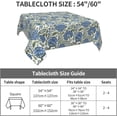 thumbnail image 4 of Boho Square Tablecloth 54x54 Inch Blue Green Vintage Floral Table Cloth Chinoiserie Flower Spring Summer Table Covers Polyester Indoor Outdoor Farmhouse Tablecloths for Kitchen Dining Party, 4 of 7