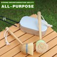 thumbnail image 5 of Floleo Dish Brush With Handle, Natural Wooden Dish Scrubber Brush, Kitchen Dishwashing Brush For Cleaning Dishes/Pans/Pots/Sinks, Sisal Bristles, 5 of 5