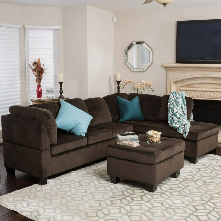 Evan 3 piece cheap leather sectional sofa