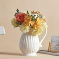 thumbnail image 3 of Jarrón de Cerámica Nórdica para Flores Soporte para Plantas Hidropónicas Contenedor Botella Floral Decoración para Hogar para Bodas Adornos 18x11.5x17CM Soledad Florero de Cerámica Moderno, 3 of 8