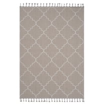 6X9 Ivory /Trellis Indoor/Outdoor Area Rug