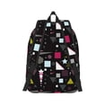 thumbnail image 3 of Balery Colorful Geometry Vintage Canvas Backpack for Men and Women - Large Capacity, Durable Travel Laptop Bag for School, Work, Hiking, and Outdoor Activities, 3 of 7
