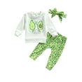 thumbnail image 2 of ZAXARRA Baby Girl 3Pcs Fall Clothes, Long Sleeve Pullover + Pants + Headband, 2 of 9