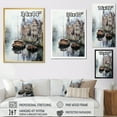 thumbnail image 4 of Designart "Neutral-toned Watercourse Reflection " Cityscapes Floater Framed Wall Art Living Room, 4 of 7
