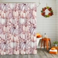 thumbnail image 2 of Shower Curtain 36"W x 78"L Fall Thanksgiving Watercolor Light Pink Pumpkins Eucalyptus Leaves Fabric Shower Curtains Set with Hooks Bathroom Curtains Machine Washable Bathroom Accessories, 2 of 6