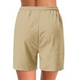 thumbnail image 7 of Dazajoo Solid Color Athletic Shorts for Women 2024 Summer Casual Lightweight Drawstring Shorts Women's Baggy Elastic Waist Gym Workout Shorts Deals of Today,Khaki,XL, 7 of 7
