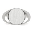 thumbnail image 4 of 14K White Gold Ring Band Signet 12.5x13.5mm Closed Back Men's, Size 9, 4 of 5