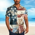 thumbnail image 2 of VBTAPA Men's 4th of July Hawaiian Shirts Short Sleeve American Flag Button Down Shirt Fashion Casual Independence Day Printed Tops Ofertas del 4 de julio Multicolor M, 2 of 7