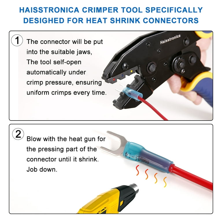 Crimping Tool For Insulated Electrical Connectors - Ratcheting