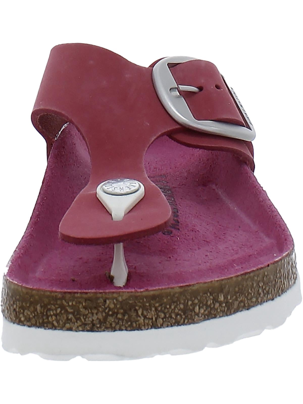 Birkenstock Womens Gizeh Big Buckle Nubuck Slide T-Strap Sandals