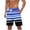 ZC Blue, variant on Horkkom Mens Swim Trunks Hawaiian Print Elastic Waist Drawstring Bathing Suit Summer Athletic Beach Shorts with Pockets XL