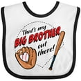 thumbnail image 3 of Inktastic That's My Big Brother out There Baseball Boys or Girls Baby Bib, 3 of 4