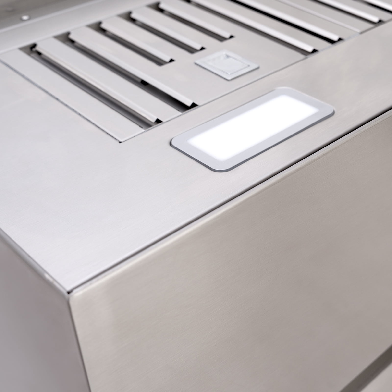 Akicon 36" Stainless Steel Range Hood, Modern Box Ducted Kitchen Hood with Powerful Vent Motor, Wall Mount, 36"W * 30"H*14"D, Brushed Stainless