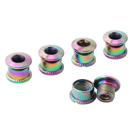 

5pcs Disc Plate Mountain Bike Crankset Screws Chainring Bolts Durable Non Slip