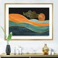 thumbnail image 2 of Designart 'Abstract Nature Sea Sun Sky Mountain Landscape' Modern Framed Canvas Wall Art Print, 2 of 5