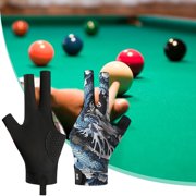 BLEEUS Left Hand Billiard Glove 3 Finger Snooker Cue Sport Glove Billiard Pool Glove(a) Sporting Supplies (A)