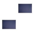 thumbnail image 4 of Cateissary Manteles individuales rectangulares nórdicos, alfombrilla de cuero, posavasos, almohadilla aislante, estilo occidental, a prueba de borde dorado/azul 2Conjunto, 4 of 6
