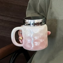 Steadline 450ml Ceramic Coffee Mug with Handle Elegant Candy Pearl Finish Insulated Tea Cup for Home Office Use Microwave and Dishwasher Safe Beautiful Gift Idea in Multiple Colors