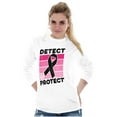 thumbnail image 3 of Detect Protect Breast Cancer Aware Women's Long Sleeve T Shirt Brisco Brands X, 3 of 6