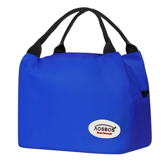 Aosbos Lunch Bag Women Cooler Bag Insulated Lunch Bag for Reusable Lunch Box Snack Bags Klein Blue 8.5L